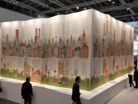 Der Blickfang der Frankfurter Buchmesse: Ein Gigant unter den Büchern** Der Blickfang der Frankfurter Buchmesse: Ein Gigant unter den Büchern**
